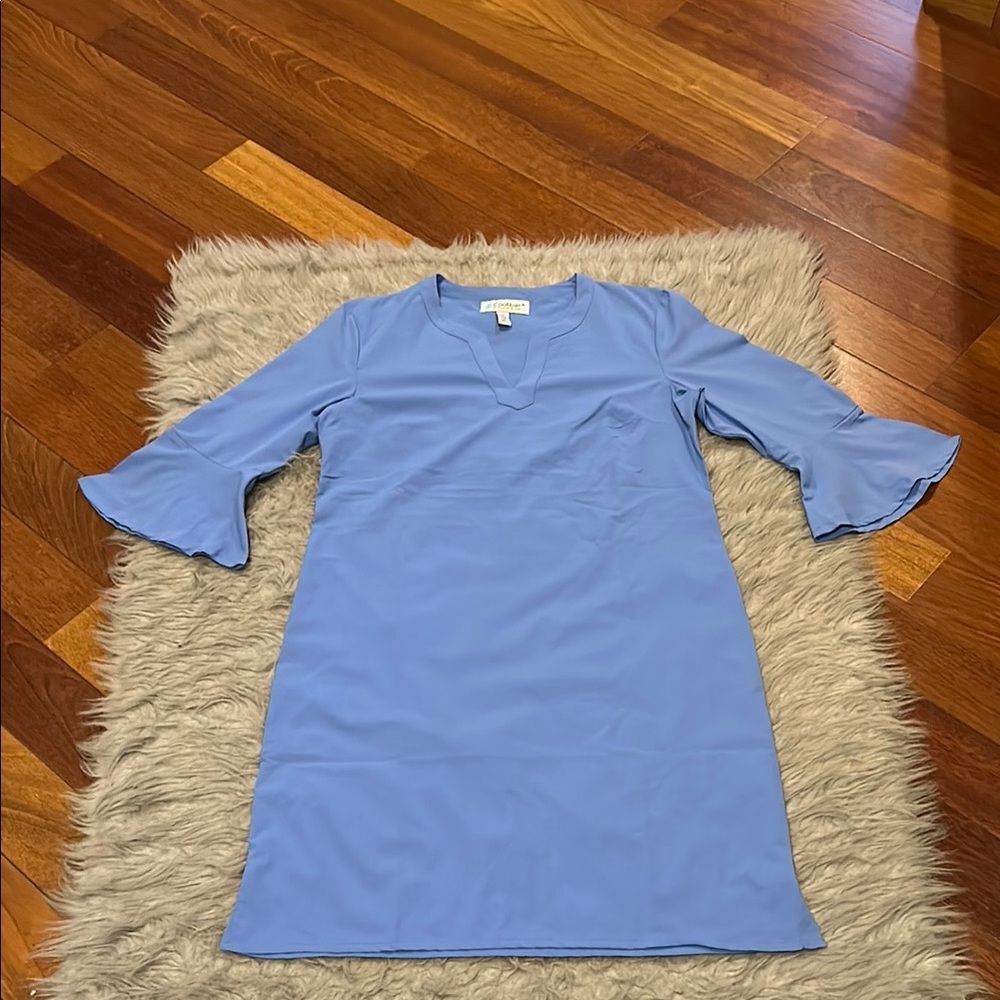Coolibar Cannes tunic light blue spf 50 women’s bell sleeve dress size xs